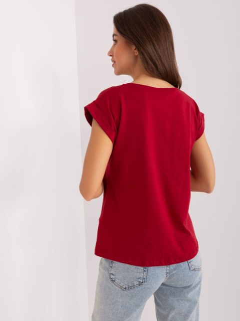T-shirt RV-TS-4833.00X bordowy M T-shirt RV-TS-4833.00X bordowy M