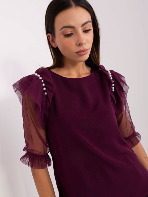 Bluzka LK-BZ-506682.26P ciemny fioletowy 40 Bluzka LK-BZ-506682.26P ciemny fioletowy 40