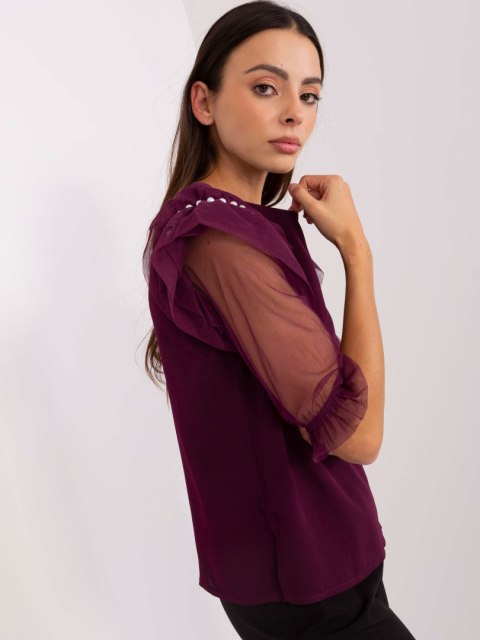 Bluzka LK-BZ-506682.26P ciemny fioletowy 42 Bluzka LK-BZ-506682.26P ciemny fioletowy 42