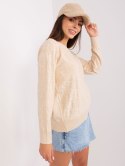 Sweter AT-SW-2231A.00P jasny beżowy