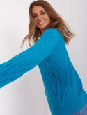 Sweter AT-SW-2326.37X turkusowy