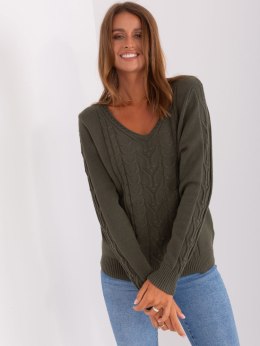 Sweter AT-SW-2329.98P ciemny khaki