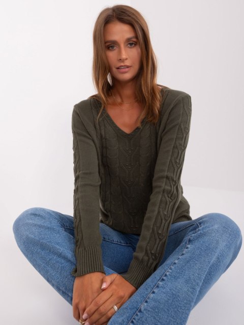 Sweter AT-SW-2329.98P ciemny khaki Sweter AT-SW-2329.98P ciemny khaki