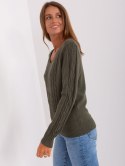 Sweter AT-SW-2329.98P ciemny khaki