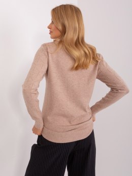 Sweter AT-SW-232901.25X ciemny bezowy