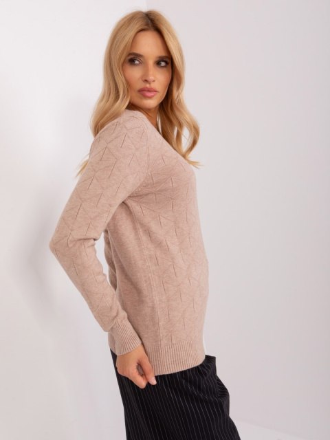 Sweter AT-SW-232901.25X ciemny bezowy Sweter AT-SW-232901.25X ciemny bezowy