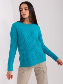 Sweter AT-SW-2335-1.68P turkusowy