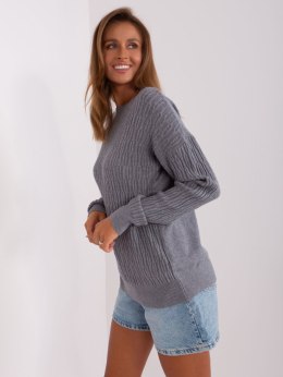 Sweter AT-SW-2338.14P ciemny szary
