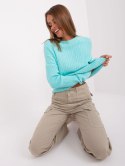 Sweter AT-SW-2338.14P mietowy