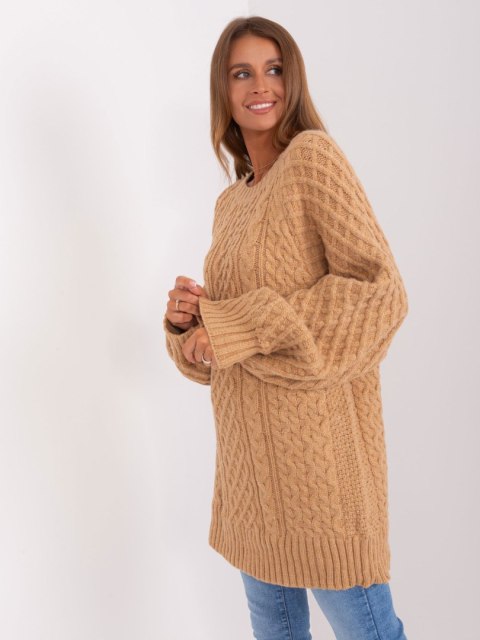 Sweter AT-SW-2367-2.64P camelowy Sweter AT-SW-2367-2.64P camelowy