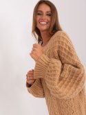 Sweter AT-SW-2367-2.64P camelowy