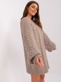 Sweter AT-SW-2367-2.64P ciemny bezowy