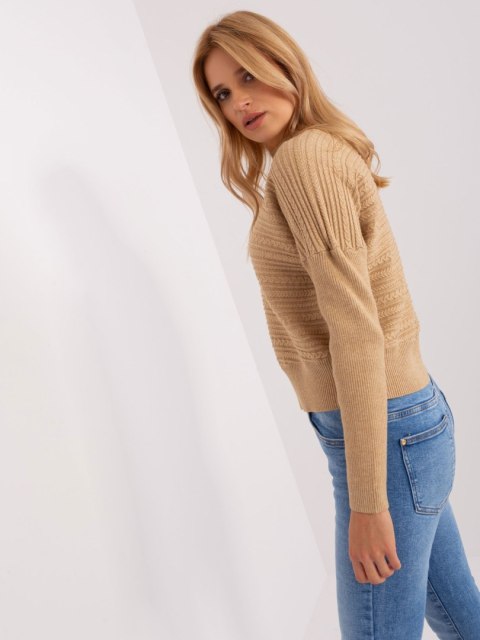 Sweter AT-SW-2368.36X camelowy Sweter AT-SW-2368.36X camelowy