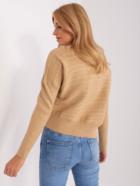 Sweter AT-SW-2368.36X camelowy Sweter AT-SW-2368.36X camelowy