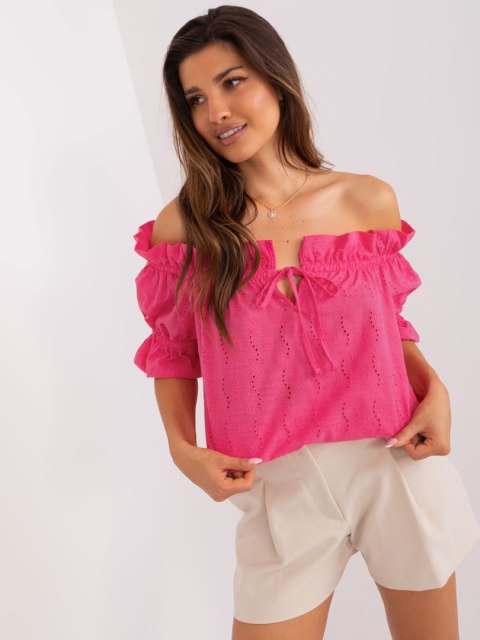 Bluzka LK-BZ-509355.68P ciemny różowy L/XL