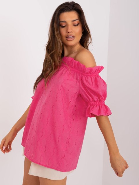 Bluzka LK-BZ-509355.68P ciemny różowy S/M
