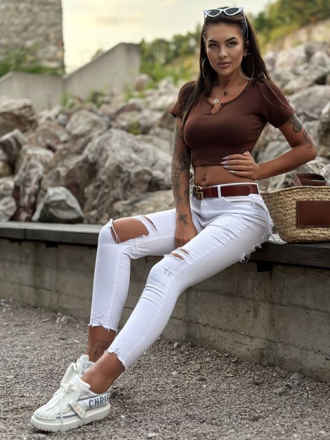 Bluzka TW-BZ-2100.58P brązowy XL Bluzka TW-BZ-2100.58P brązowy XL