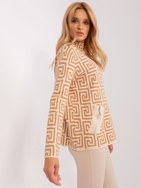 Sweter AT-SW-2341.00P camelowy Sweter AT-SW-2341.00P camelowy