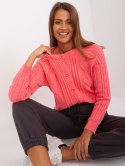 Sweter AT-SW-2346-2.99P koralowy