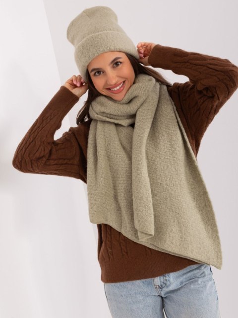 Szalik D90012Y72028D pistacjowy Szalik D90012Y72028D pistacjowy
