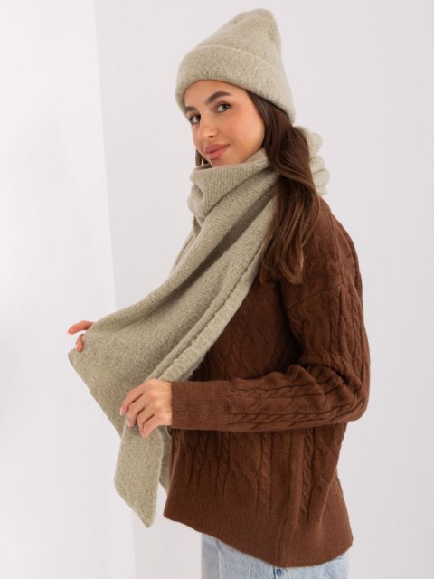 Szalik D90012Y72028D pistacjowy Szalik D90012Y72028D pistacjowy