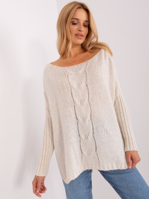 Sweter TW-SW-BI-559.45 jasny beżowy Sweter TW-SW-BI-559.45 jasny beżowy