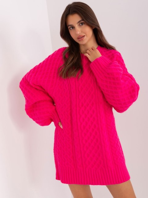 Sweter AT-SW-2367-2.64P fuksjowy Sweter AT-SW-2367-2.64P fuksjowy