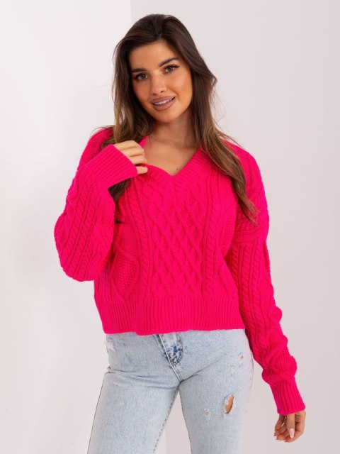 Sweter BA-SW-0376.65P fuksjowy Sweter BA-SW-0376.65P fuksjowy