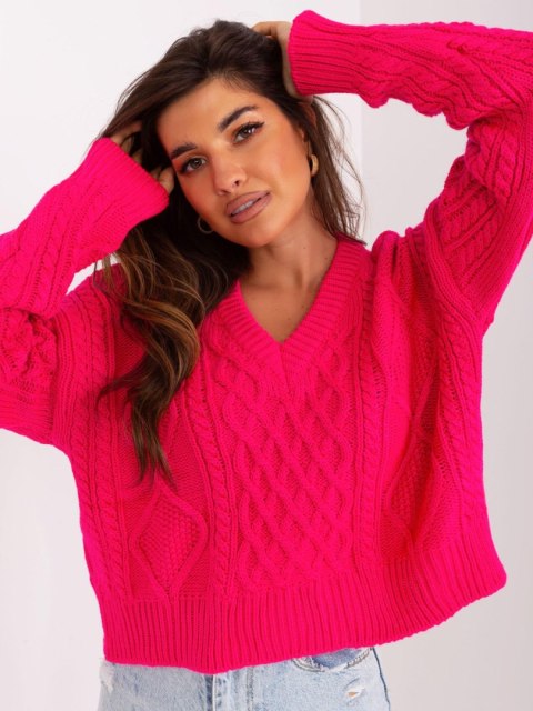 Sweter BA-SW-0376.65P fuksjowy Sweter BA-SW-0376.65P fuksjowy