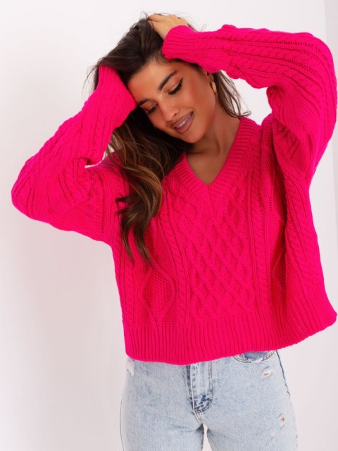 Sweter BA-SW-0376.65P fuksjowy Sweter BA-SW-0376.65P fuksjowy