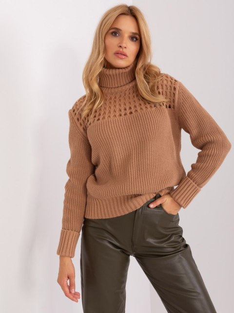 Sweter TO-SW-1909.11X camelowy Sweter TO-SW-1909.11X camelowy