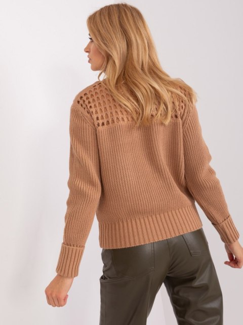 Sweter TO-SW-1909.11X camelowy Sweter TO-SW-1909.11X camelowy