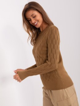 Sweter AT-SW-2324-2.68 jasny brązowy