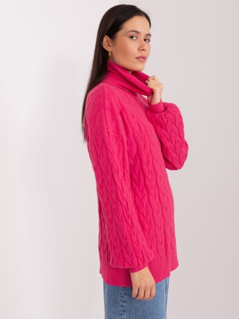 Sweter AT-SW-2348.93 fuksjowy Sweter AT-SW-2348.93 fuksjowy