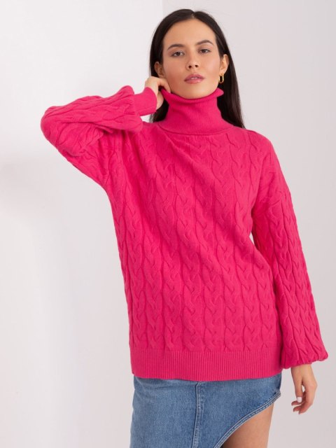Sweter AT-SW-2348.93 fuksjowy Sweter AT-SW-2348.93 fuksjowy