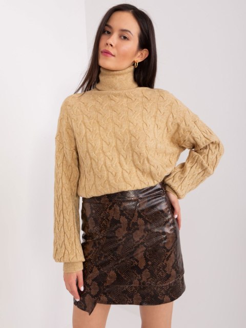Sweter AT-SW-2348.95 camelowy Sweter AT-SW-2348.95 camelowy