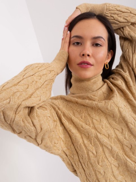 Sweter AT-SW-2348.95 camelowy Sweter AT-SW-2348.95 camelowy