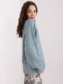 Sweter AT-SW-2355-2.12P szaro-niebieski