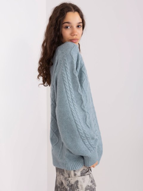 Sweter AT-SW-2355-2.12P szaro-niebieski Sweter AT-SW-2355-2.12P szaro-niebieski
