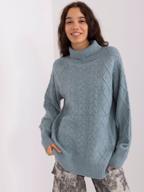 Sweter AT-SW-2355-2.12P szaro-niebieski Sweter AT-SW-2355-2.12P szaro-niebieski