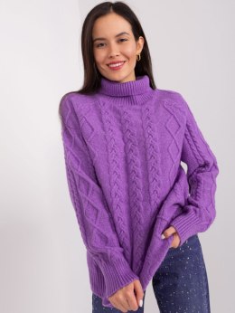 Sweter AT-SW-2355-2.19P fioletowy