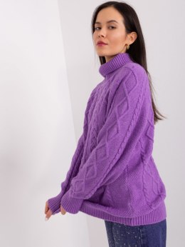 Sweter AT-SW-2355-2.19P fioletowy