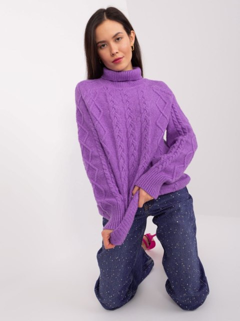 Sweter AT-SW-2355-2.19P fioletowy Sweter AT-SW-2355-2.19P fioletowy
