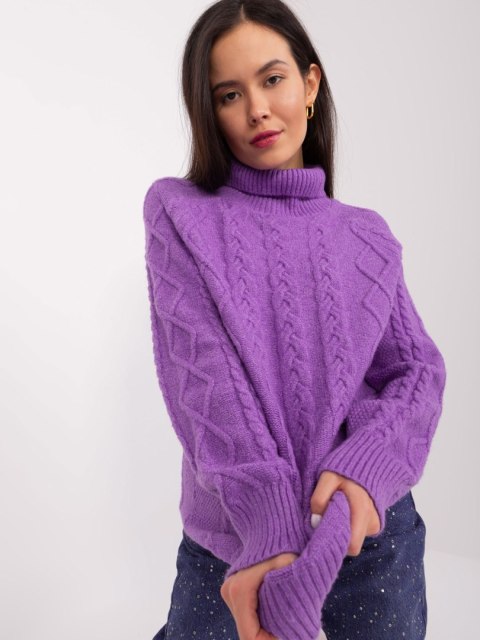 Sweter AT-SW-2355-2.19P fioletowy Sweter AT-SW-2355-2.19P fioletowy