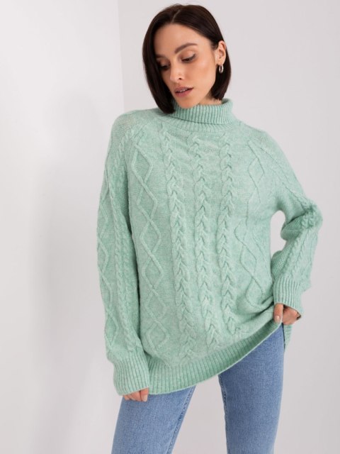 Sweter AT-SW-2355-2.30X mietowy Sweter AT-SW-2355-2.30X mietowy