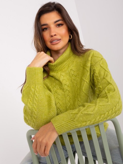 Sweter AT-SW-2355-2.30X oliwkowy Sweter AT-SW-2355-2.30X oliwkowy