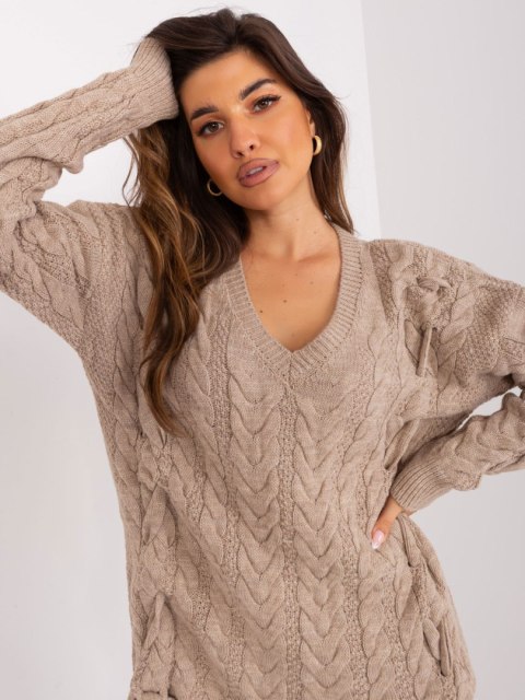 Sweter BA-SW-8027.46P ciemny bezowy Sweter BA-SW-8027.46P ciemny bezowy
