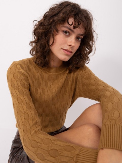 Sweter AT-SW-2324-2.68 camelowy Sweter AT-SW-2324-2.68 camelowy
