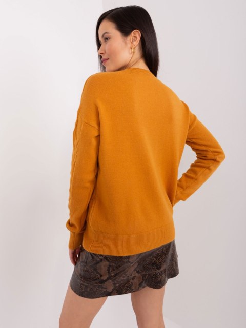 Sweter AT-SW-2340.22 ciemny żółty Sweter AT-SW-2340.22 ciemny żółty