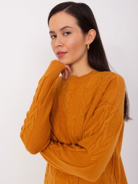 Sweter AT-SW-2340.22 ciemny żółty Sweter AT-SW-2340.22 ciemny żółty